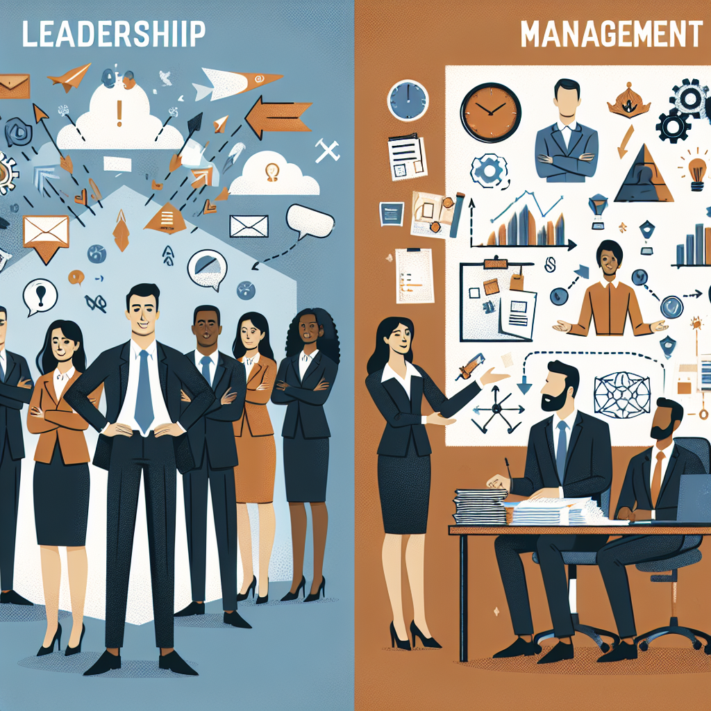 Liderazgo vs gestión: diferencias y cuándo aplicarlas